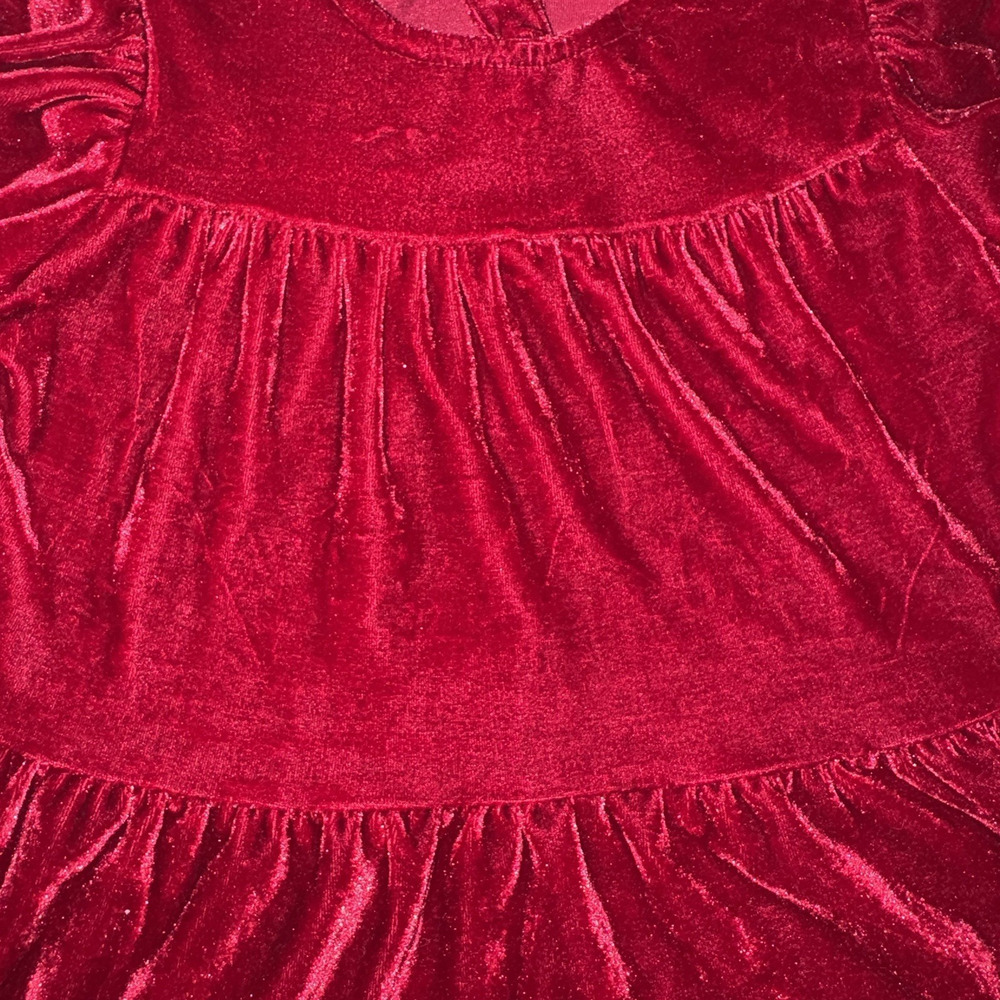 Baby Gap Girls 5 Dress Velvet Tiered Formal Party Special Occasion Holiday Cozy - Picture 6 of 6